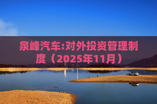 泉峰汽车:对外投资管理制度（2025年11月）