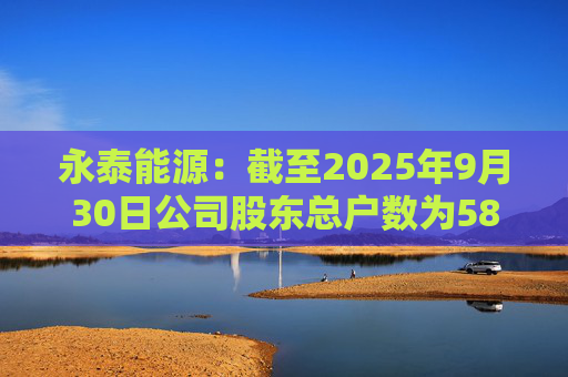 永泰能源：截至2025年9月30日公司股东总户数为58.87万户