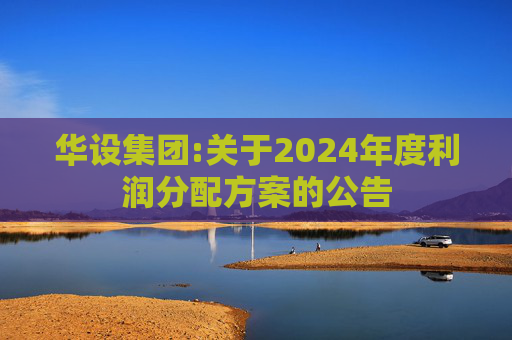 华设集团:关于2024年度利润分配方案的公告  第1张