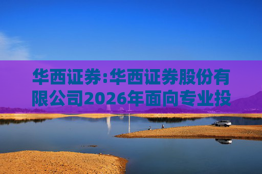 华西证券:华西证券股份有限公司2026年面向专业投资者公开发行公司债券(第一期)信用评级报告