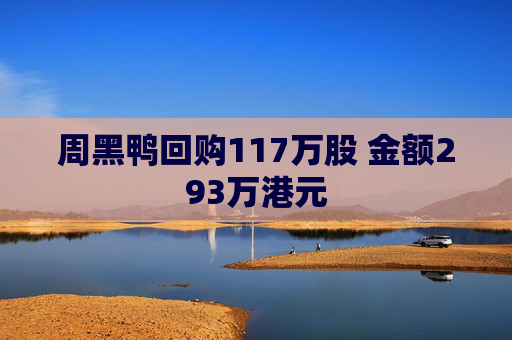 周黑鸭回购117万股 金额293万港元