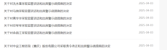 六张罚单剑指公司财务错报!中设咨询被责令整改 公司及相关责任人被出具警示函 第1张 六张罚单剑指公司财务错报!中设咨询被责令整改 公司及相关责任人被出具警示函 第1张