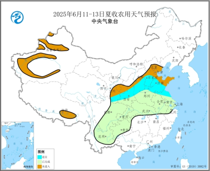 麦收区天气晴好利于收获 但部分地区墒情持续偏差需造墒播种 第4张 麦收区天气晴好利于收获 但部分地区墒情持续偏差需造墒播种 第4张