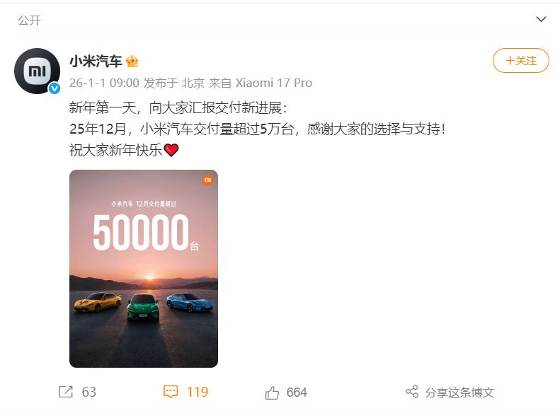 蔚来12月交付超4.8万台!小鹏交付超3.7万台,零跑同比增长42%!雷军宣布:小米YU7全系推出3年0息购车活动 第4张 蔚来12月交付超4.8万台!小鹏交付超3.7万台,零跑同比增长42%!雷军宣布:小米YU7全系推出3年0息购车活动 第4张